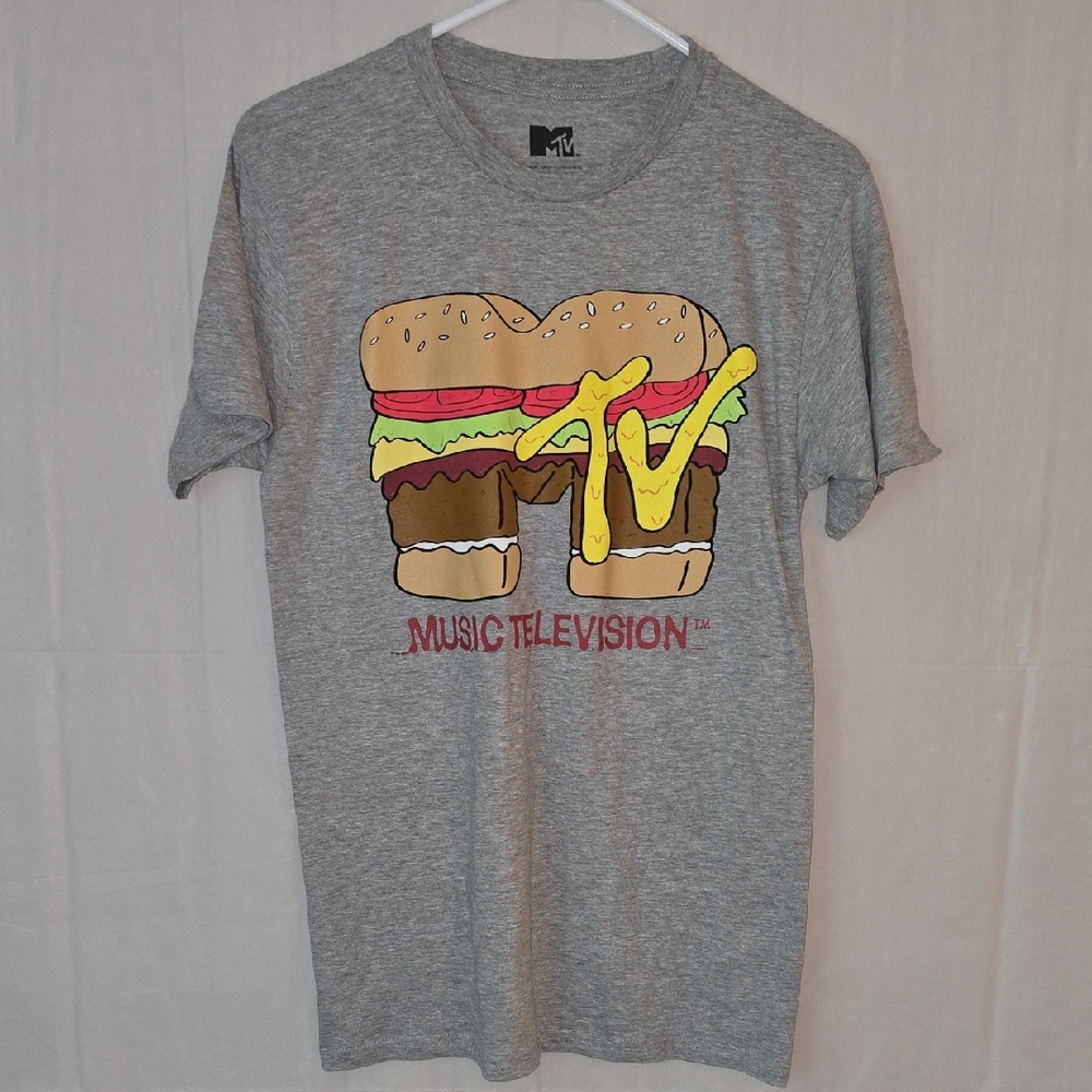 MTV Mens Hamburger Logo Music Television Small